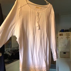 Crochet white blouse